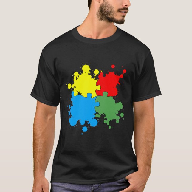 Autism Awareness  Puzzle T-Shirt (Front)