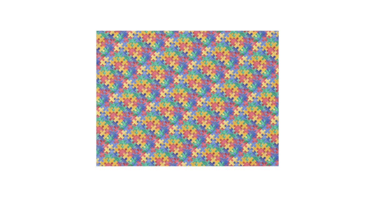 Autism Awareness puzzle tablecloth | Zazzle