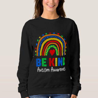 Autism Awareness Rainbow Colorful Day Be Kind Kids Sweatshirt