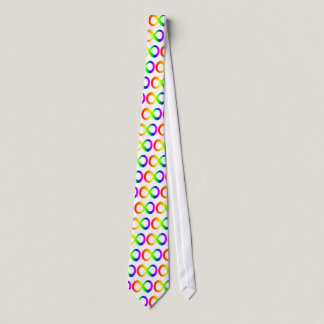 Autism Awareness Rainbow Infinity Symbol Neck Tie