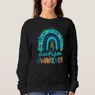 Autism Awareness Rainbow Puzzle Autism Awareness M Sweatshirt