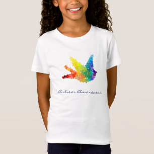 Autism Awareness Rainbow Puzzle Bird T-Shirt