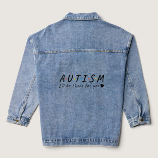 Autism Awareness Rainbow Puzzle Love  Denim Jacket