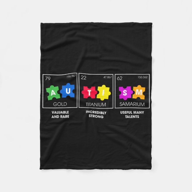 Autism Awareness Rare Strong Talent 1  Fleece Blanket (Front)