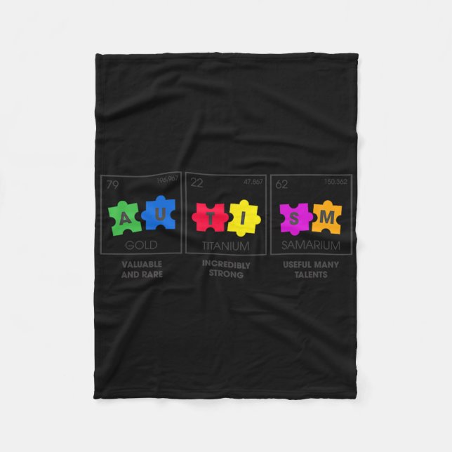 Autism Awareness Rare Strong Talent 2  Fleece Blanket (Front)