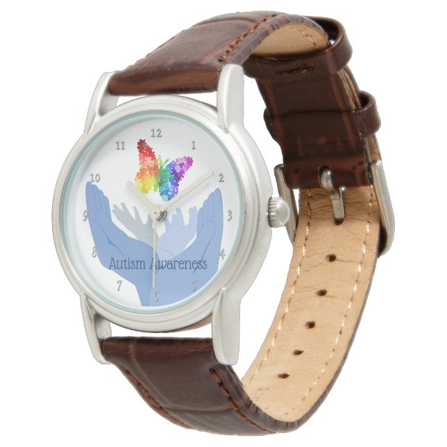 Autism Awareness Releasing A Butterfly Watch (Angled)
