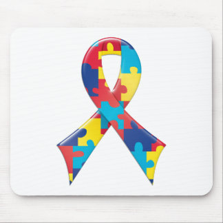 Autism Awareness Ribbon A4 Mouse Pad