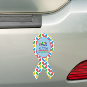 Autism Awareness Ribbon Accept Understand Love Car Magnet