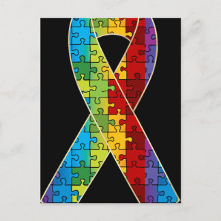 Autism Awareness Ribbon Awareness Postcard D3
