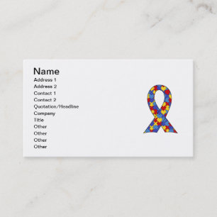 Autism Awareness Ribbon Business Card