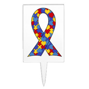 Autism Awareness  Ribbon Cake Topper