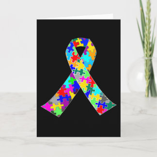Autism Awareness Ribbon Card