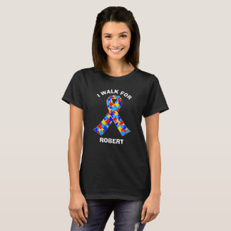 Autism Awareness Ribbon Custom Fundraising Walk T-Shirt