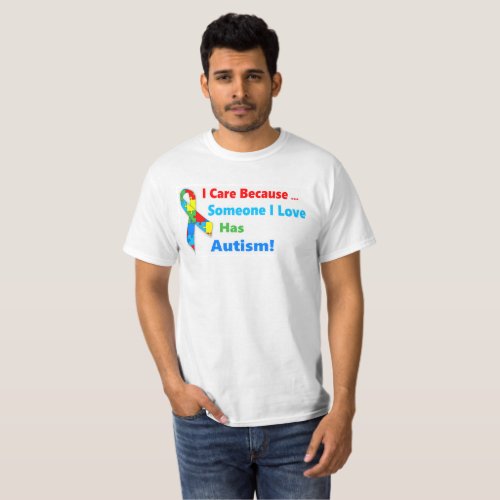 Autism awareness ribbon design T_Shirt