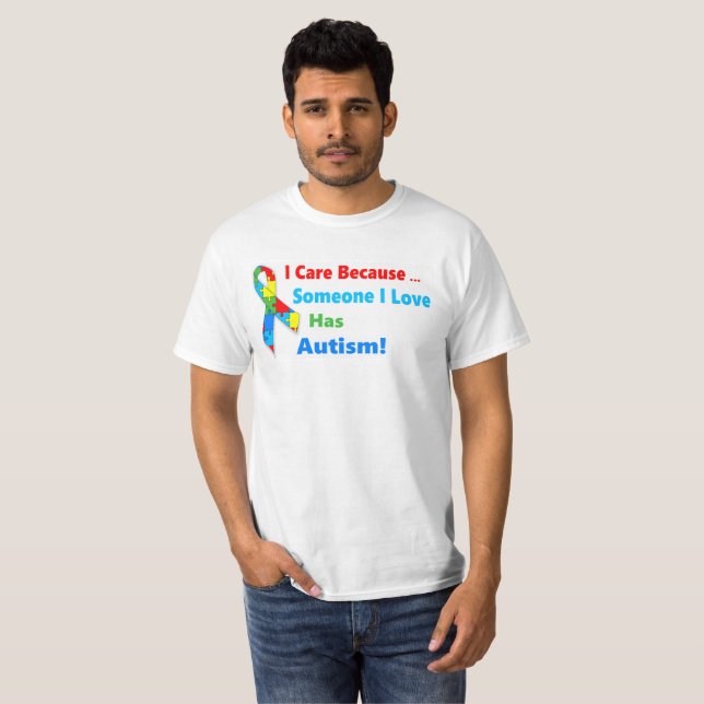 Autism awareness ribbon design T-Shirt (Front Full)