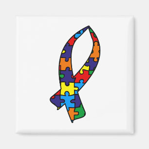 Autism Awareness Ribbon Magnet