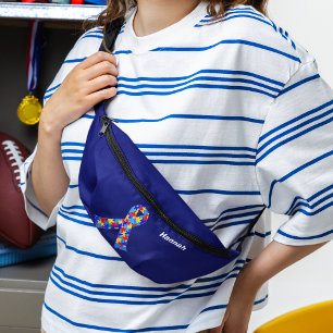 Autism Awareness Ribbon Personalized Blue Fanny Pack