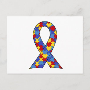 Autism Awareness Ribbon Postcard