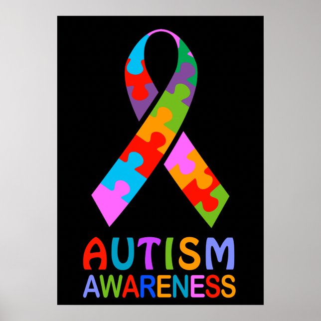Autism Awareness Ribbon Poster (Front)