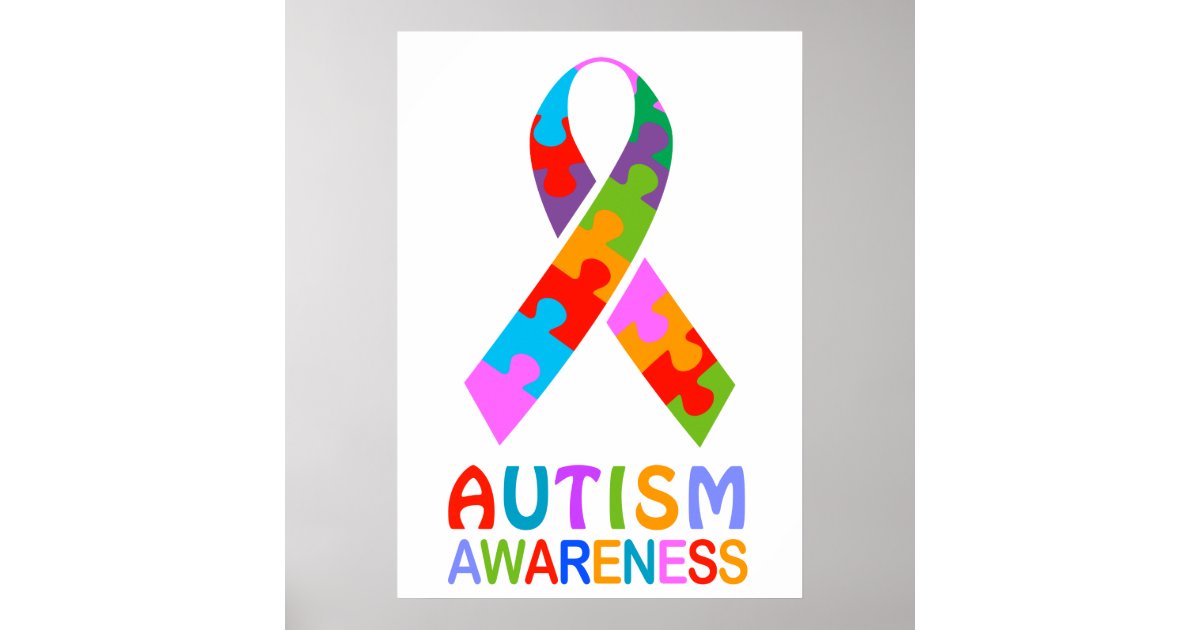 Autism Awareness Ribbon Poster | Zazzle