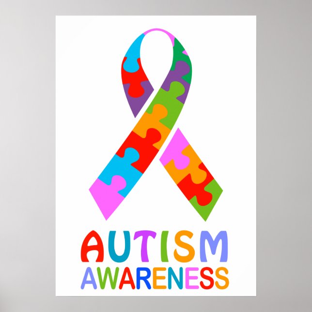 Autism Awareness Ribbon Poster (Front)