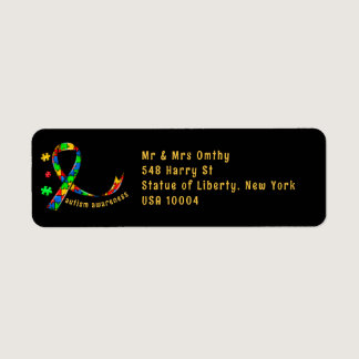 autism awareness ribbon puzzle piece aspergers label