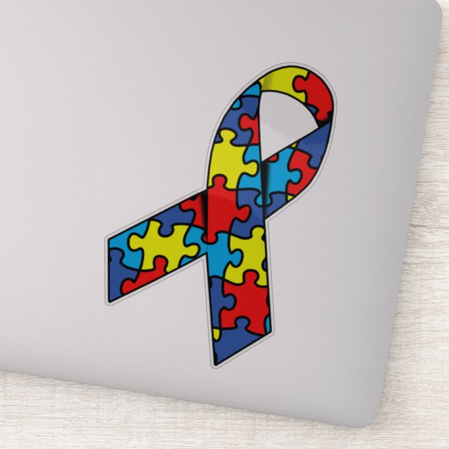 Autism Awareness Ribbon Sticker (Detail)