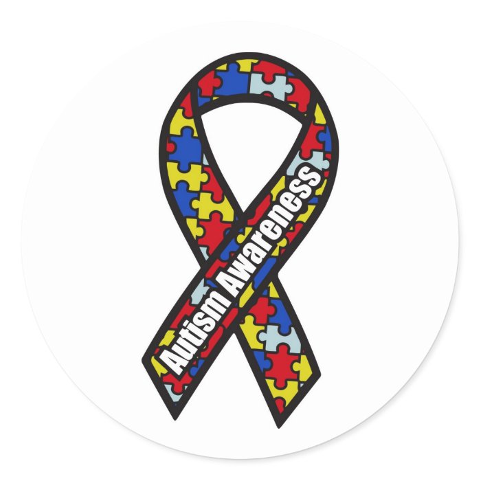 Autism Awareness Ribbon Sticker