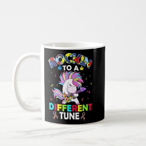 Autism Awareness Rockin To A Different Tune Unicor Coffee Mug