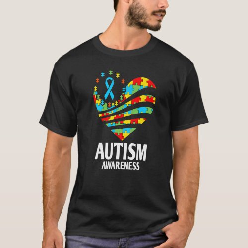 Autism Awareness S Heart Proud Support Month April T_Shirt