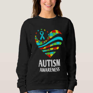 Autism Awareness  S Women Heart Support Autistic M Sweatshirt