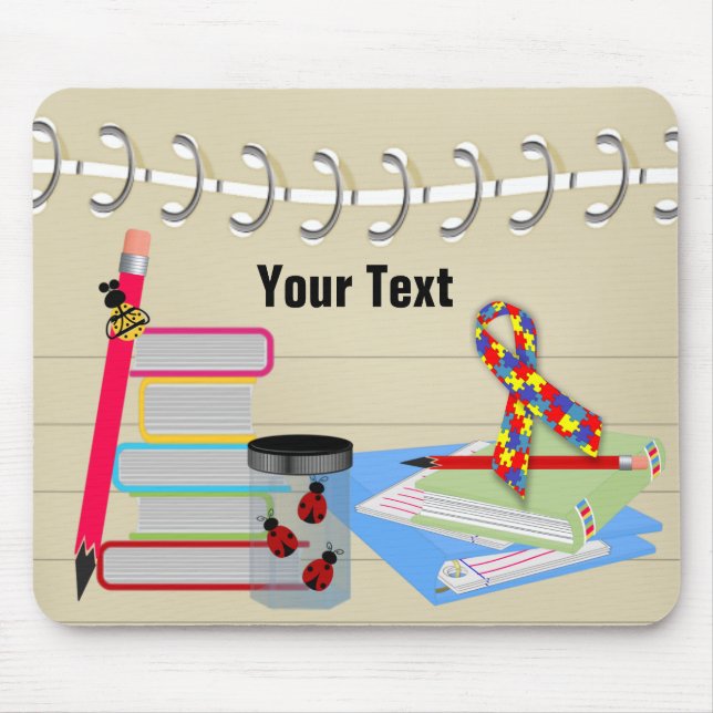 Autism Awareness School Mouse Pad (Front)