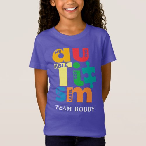 Autism Awareness See The Able Not the Label T_Shirt