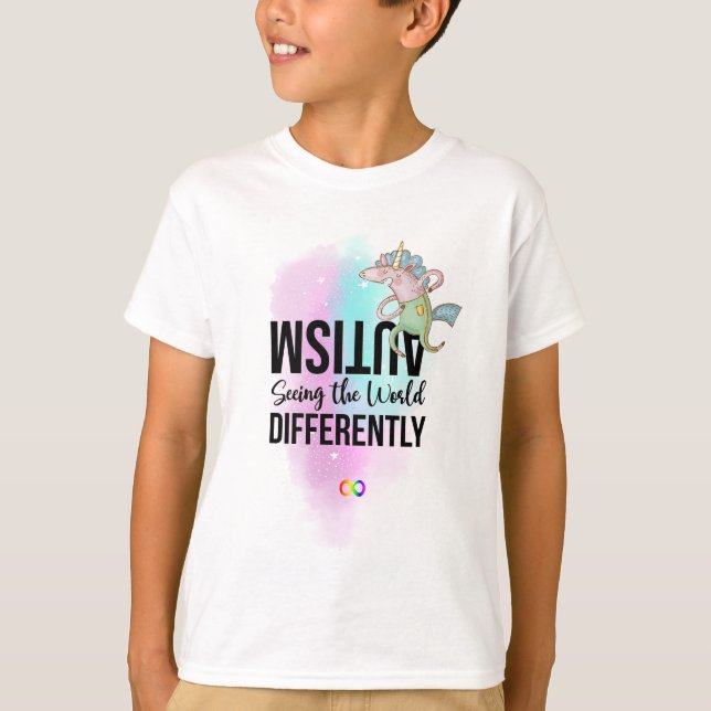 Autism Awareness Seeing Differently Neurodiversity T-Shirt (Front)