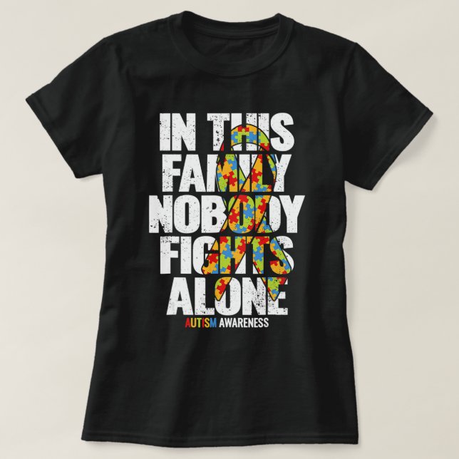 Autism Awareness Shirt Family Support Mom Autism A (Design Front)