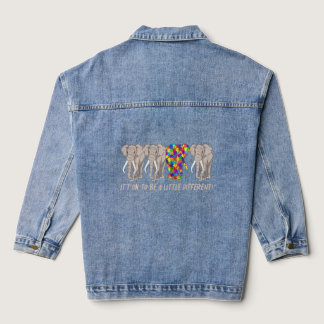 Autism Awareness Shirt It S Ok To Be A Little Diff Denim Jacket