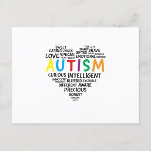 Autism Awareness Shirts - Autism Heart Shirt Invitation Postcard