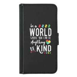 Autism Awareness Shirts - Be Kind Autism Awareness Samsung Galaxy S5 Wallet Case
