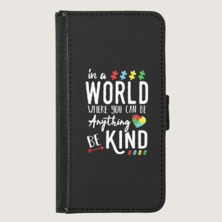 Autism Awareness Shirts - Be Kind Autism Awareness Samsung Galaxy S5 Wallet Case