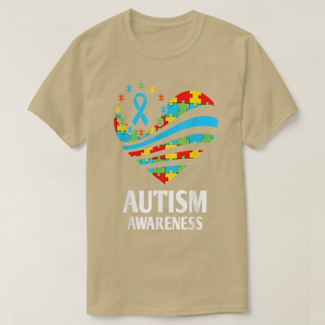 Autism Awareness Shirts Women Heart Support Autist (Design Front)