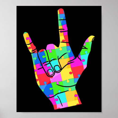 Autism Awareness Sign Language Gifts Asl Love 