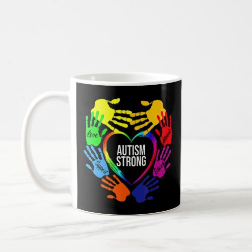 Autism Awareness  Sign Language Hand Puzzle Suppor Coffee Mug