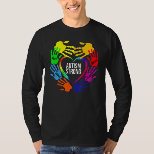 Autism Awareness  Sign Language Hand Puzzle Suppor T_Shirt