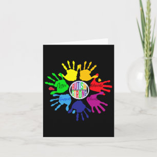 Autism Awareness Sign Language Hand Puzzle Support Card