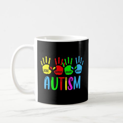 Autism Awareness Sign Language Hand Puzzle Support Coffee Mug