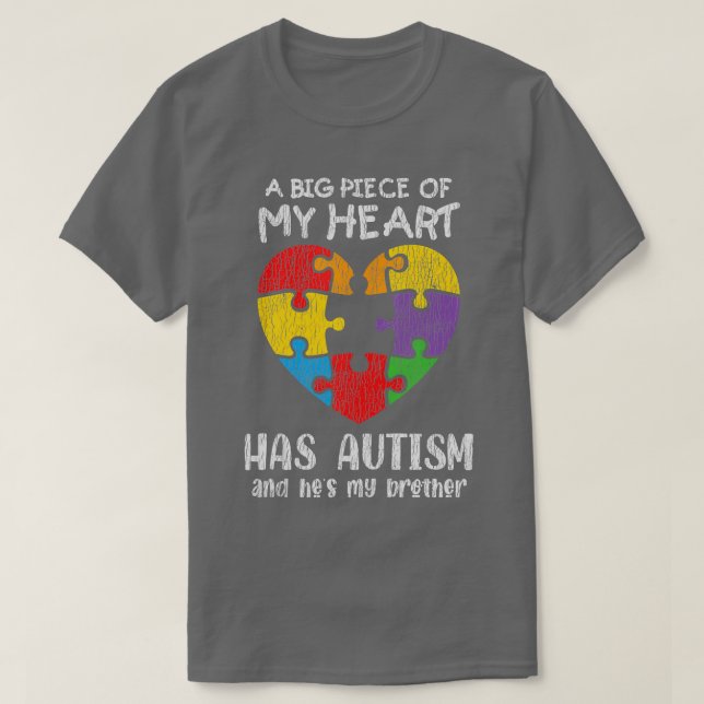 Autism Awareness Sister Brother Autistic Kids Awar T-Shirt (Design Front)