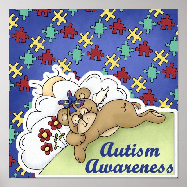 Autism Awareness Sleeping Bear Poster (Front)