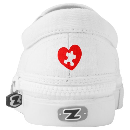 Autism Awareness - Slip On Shoes (Left Shoe Back)