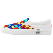 Autism Awareness - Slip On Shoes (Left Shoe Outside)