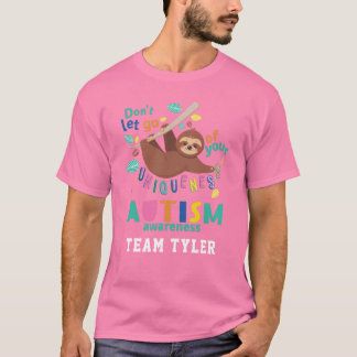Autism Awareness Sloth Hold On To Your Uniqueness T-Shirt